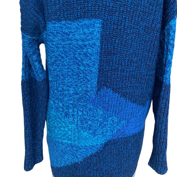 GAP Fair Isle Patchwork Cardigan Colorblock Long Duster Chunky Granny Artsy -M - Picture 10 of 16